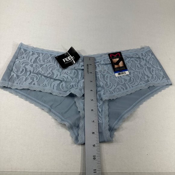 Maidenform Women's Size XL 8 Panty Hipster Cheeky Lace Comfort Devotion Blue New - Picture 8 of 9